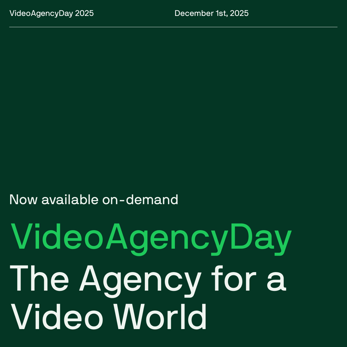 Video Agency Day 2024 General Banner1