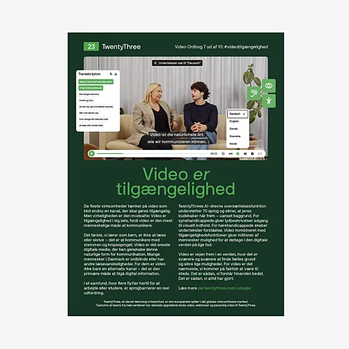Videotilgængelighed 1 1