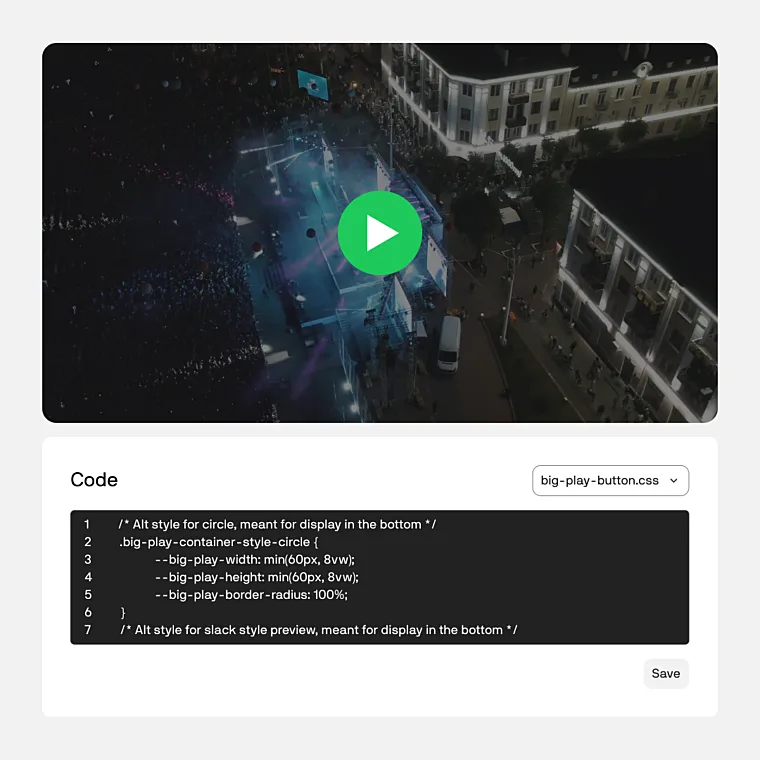 Video player code